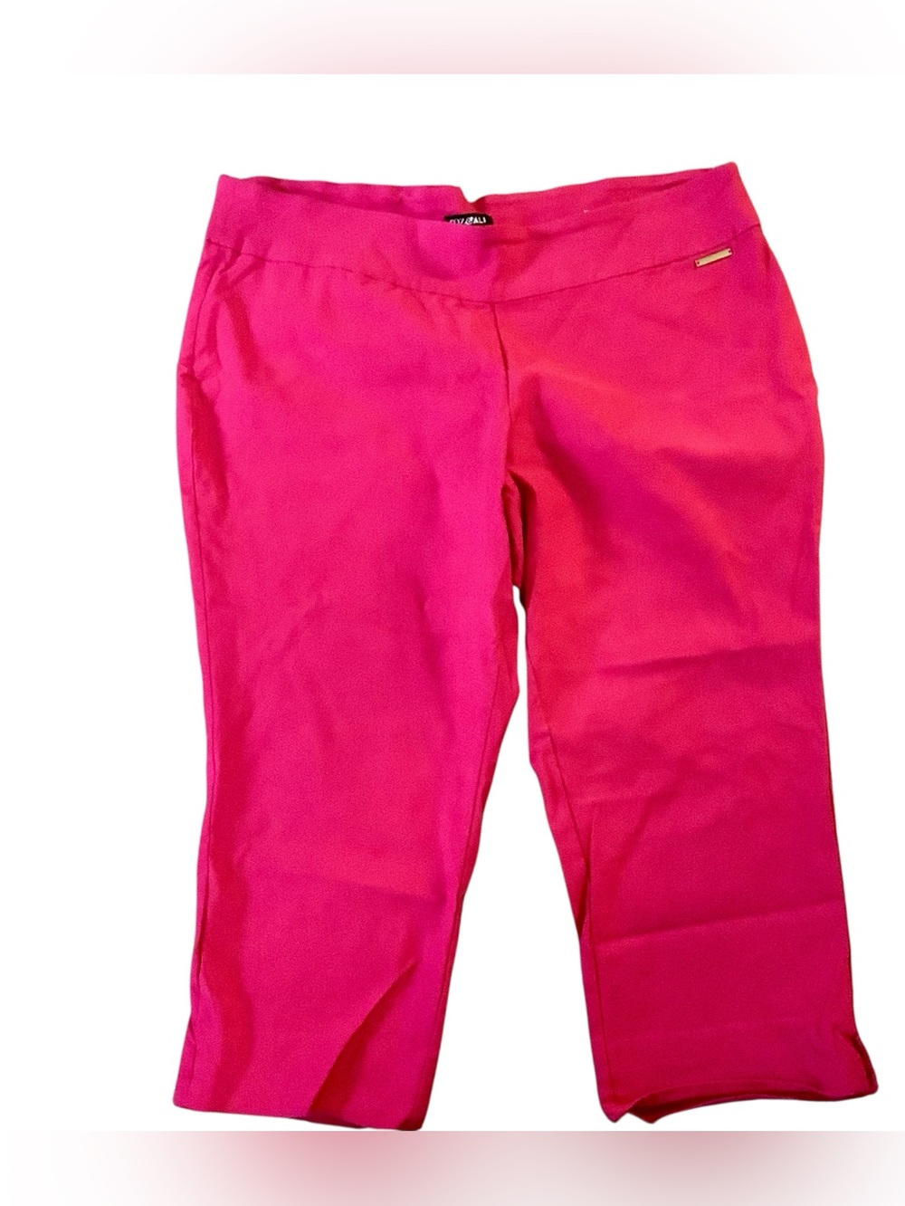 Roz & Ali Bright Pink Women's Plus Capris